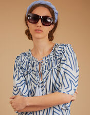 Tallulah and Hope Esther Print Dress, Blue (BLUE), large