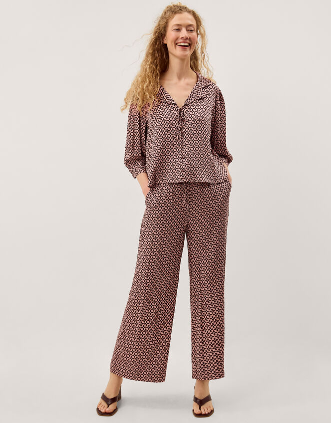 Netta Floral Print Blouse, Pink (PINK), large