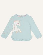Baby Unicorn Sweatshirt and Leggings, Blue (BLUE), large