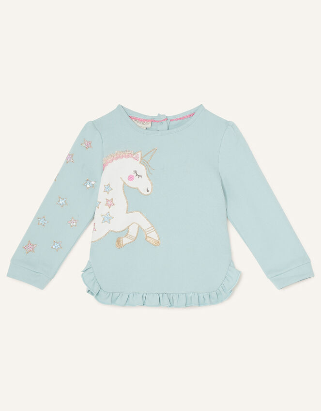 Baby Unicorn Sweatshirt and Leggings, Blue (BLUE), large