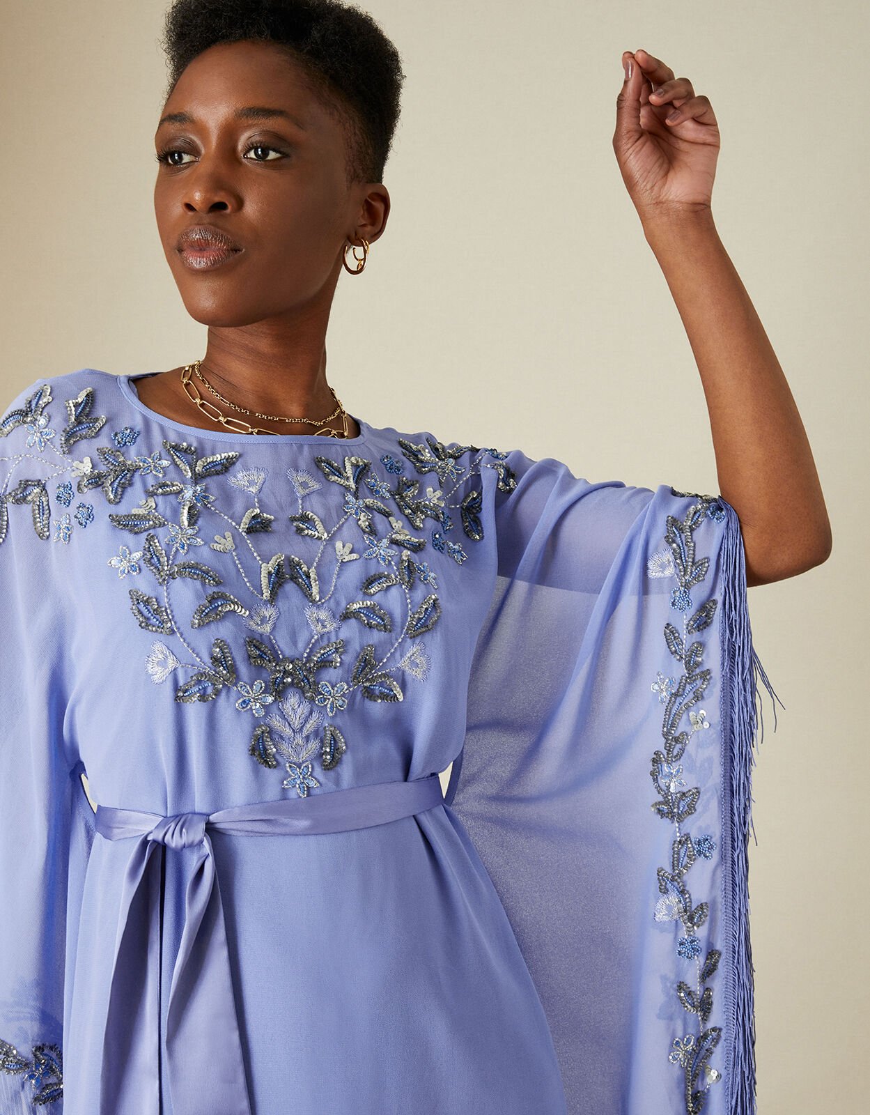Embellished maxi kaftan 2025
