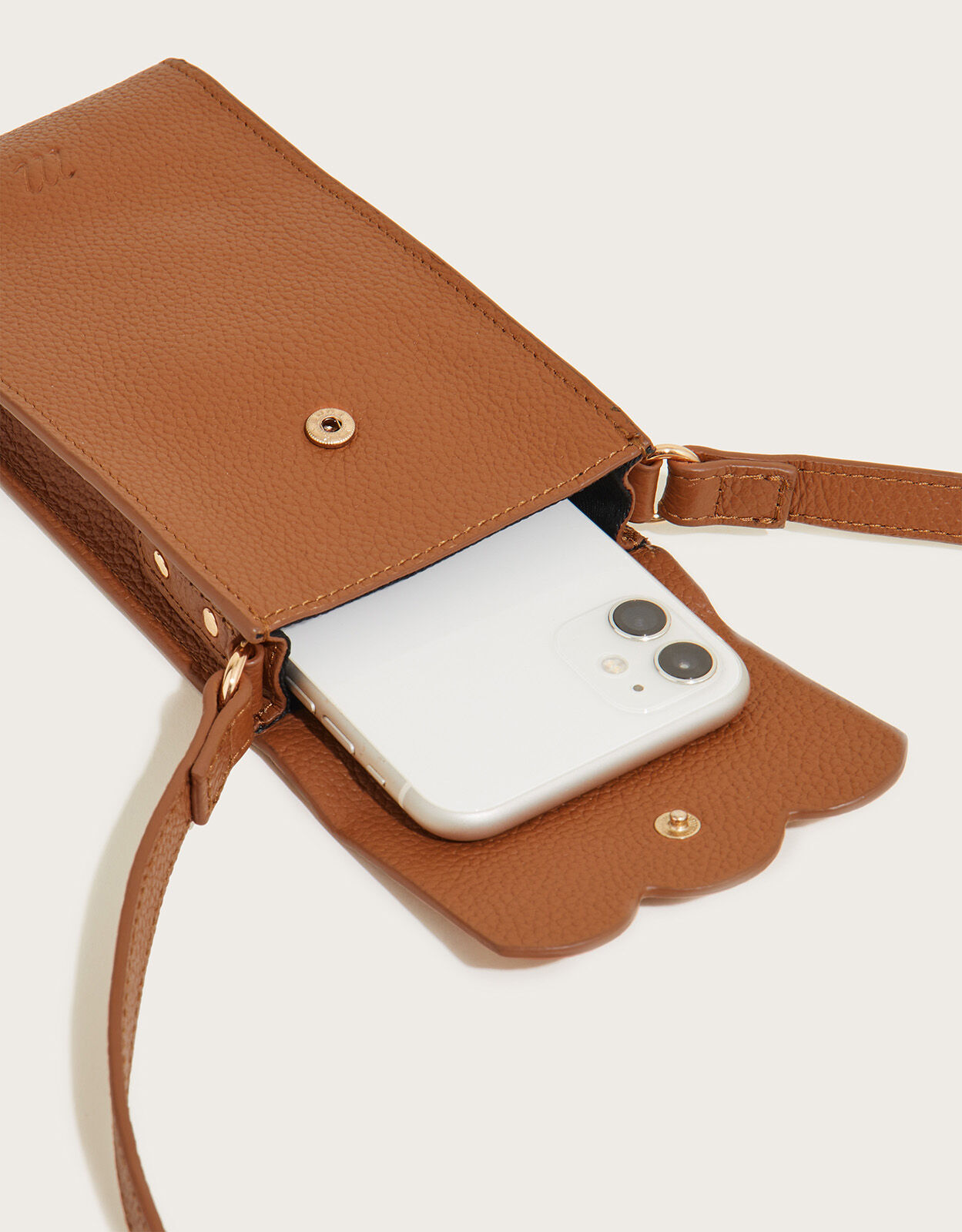 Leather phone purse with strap cheap