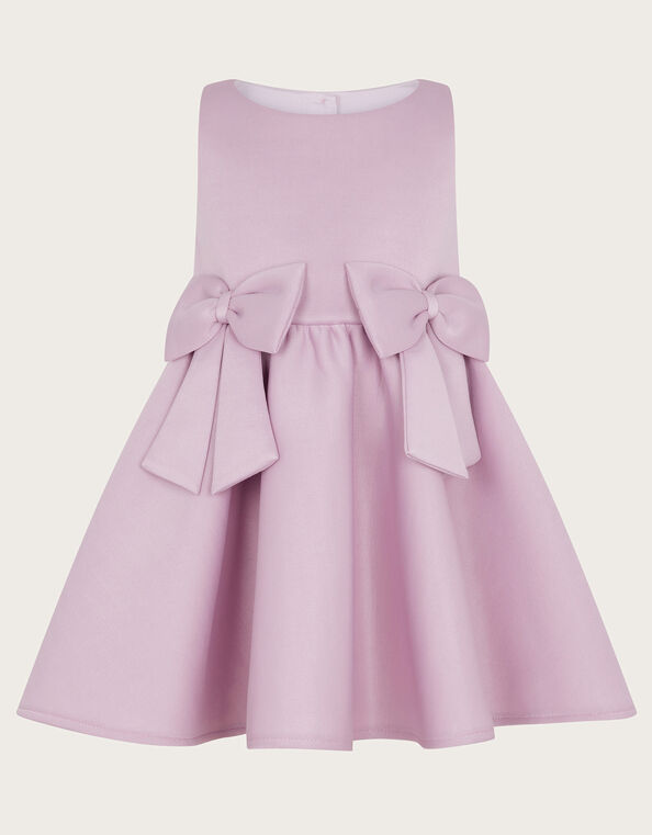 Baby Sleeveless Big Bow Dress, Purple (LILAC), large