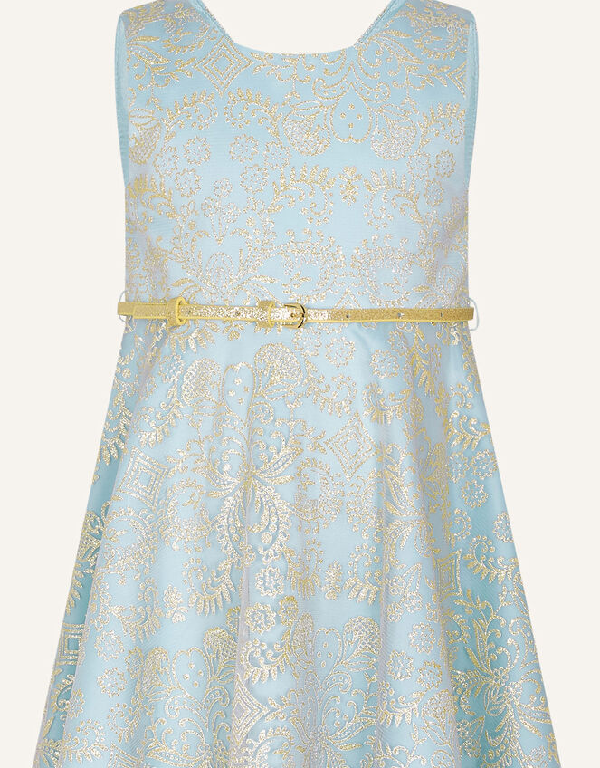 Amelina Glitter Lace Dress, Blue (BLUE), large