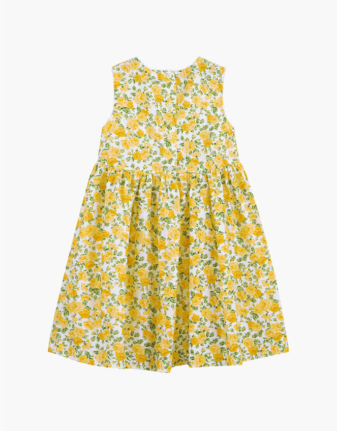 Trotters Rose Print Dress, Yellow (YELLOW), large