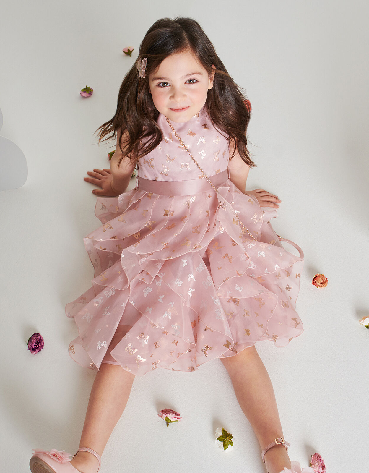 Monsoon girls butterfly dress deals