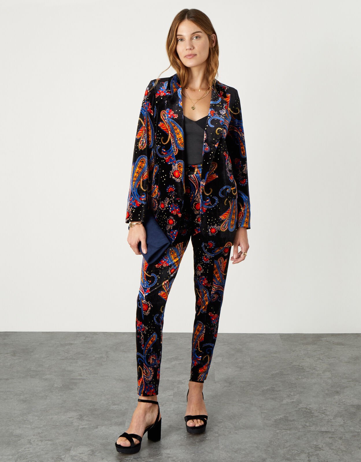Stretch sale velvet jacket