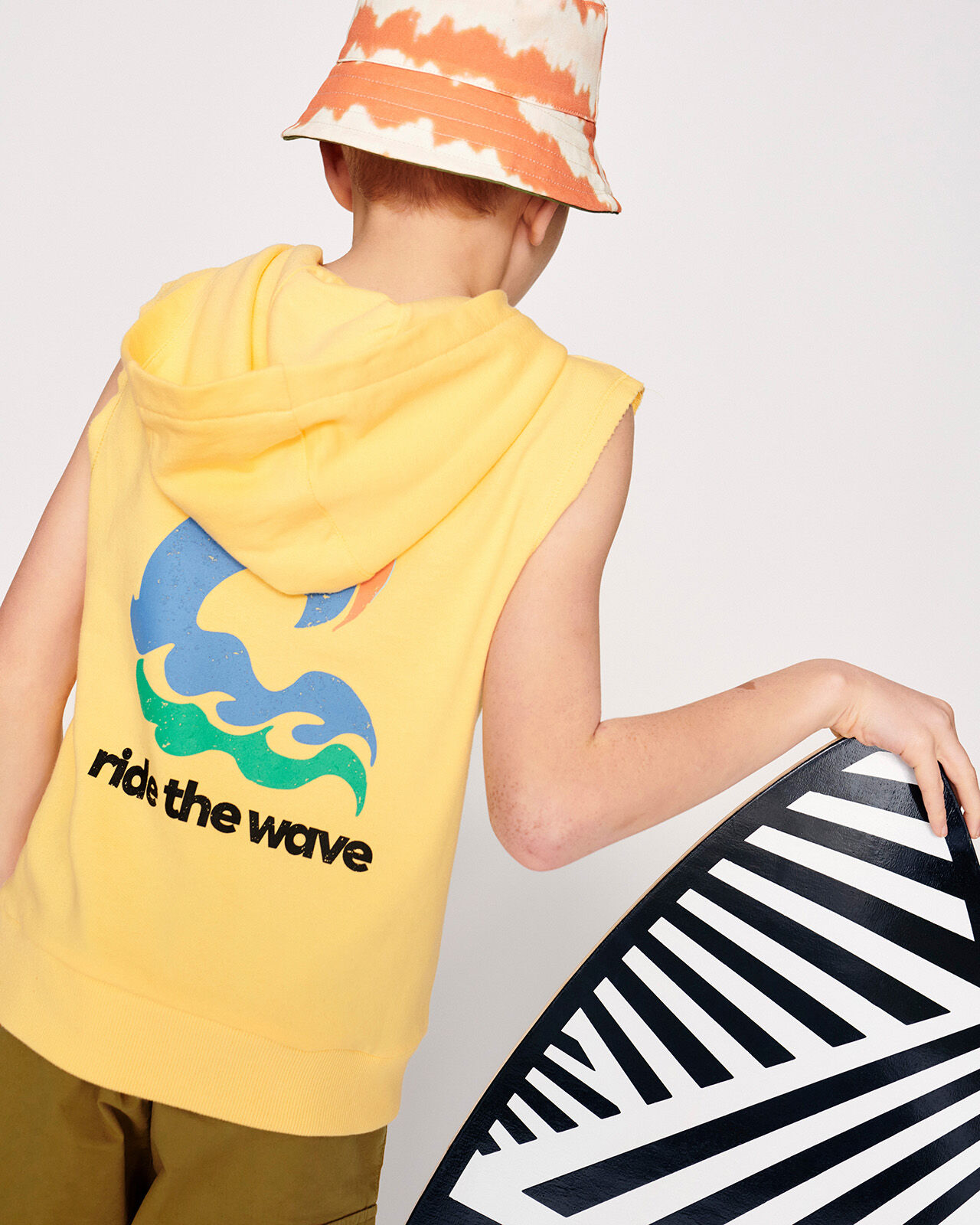 Sleeveless Hoodie Yellow