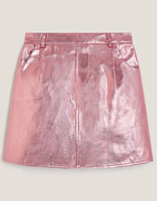 Nadine Metallic Skirt, Gold (ROSE GOLD), large