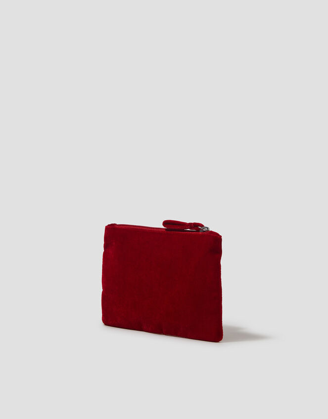 Lovely Jubbly Embroidered Velvet Pouch, , large