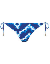 Tahini Low-Rise Bikini Briefs with Recycled Polyester, Blue (BLUE), large