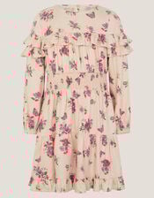 Butterfly Long Sleeve Dress, Ivory (IVORY), large