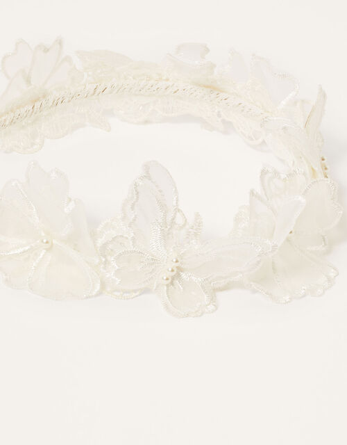 Esma Lacey Butterfly Headband, , large