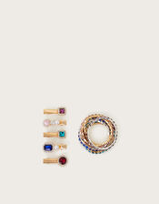 Gemstone Hair Clips and Bracelets Set, , large