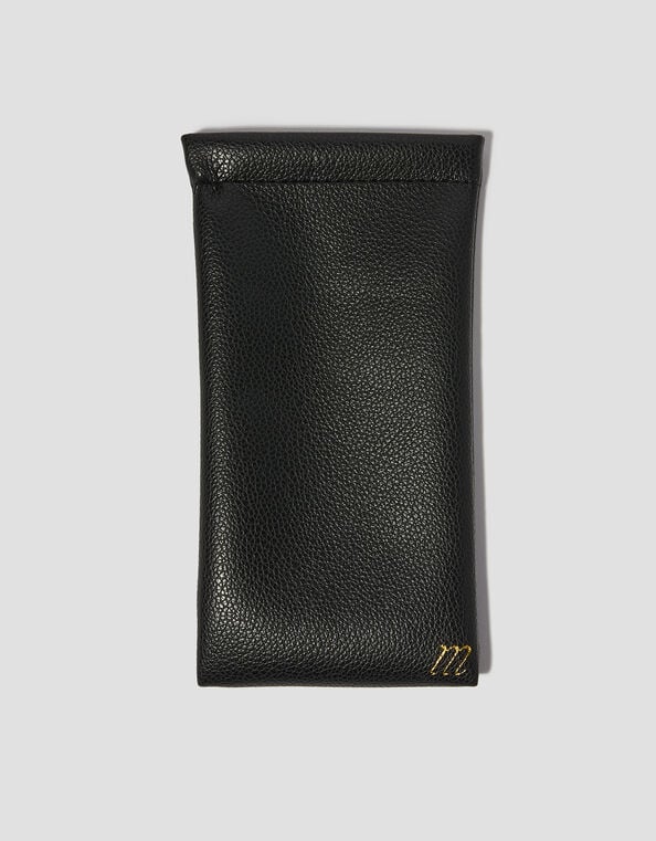 Faux Leather Sunglasses Pouch, , large