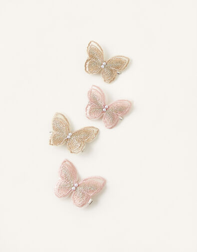 Lacey Butterfly Hair Clip Multipack, , large