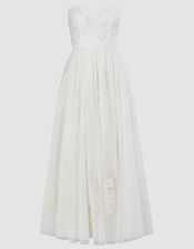 Donna Embroidered Bandeau Maxi Wedding Dress, Ivory (IVORY), large