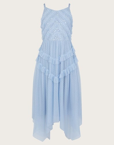 Shiloh Ruffle Prom Dress, Blue (BLUE), large