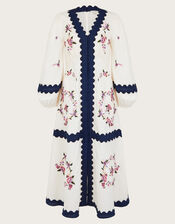 Emma Embroidered Dress, Ivory (IVORY), large