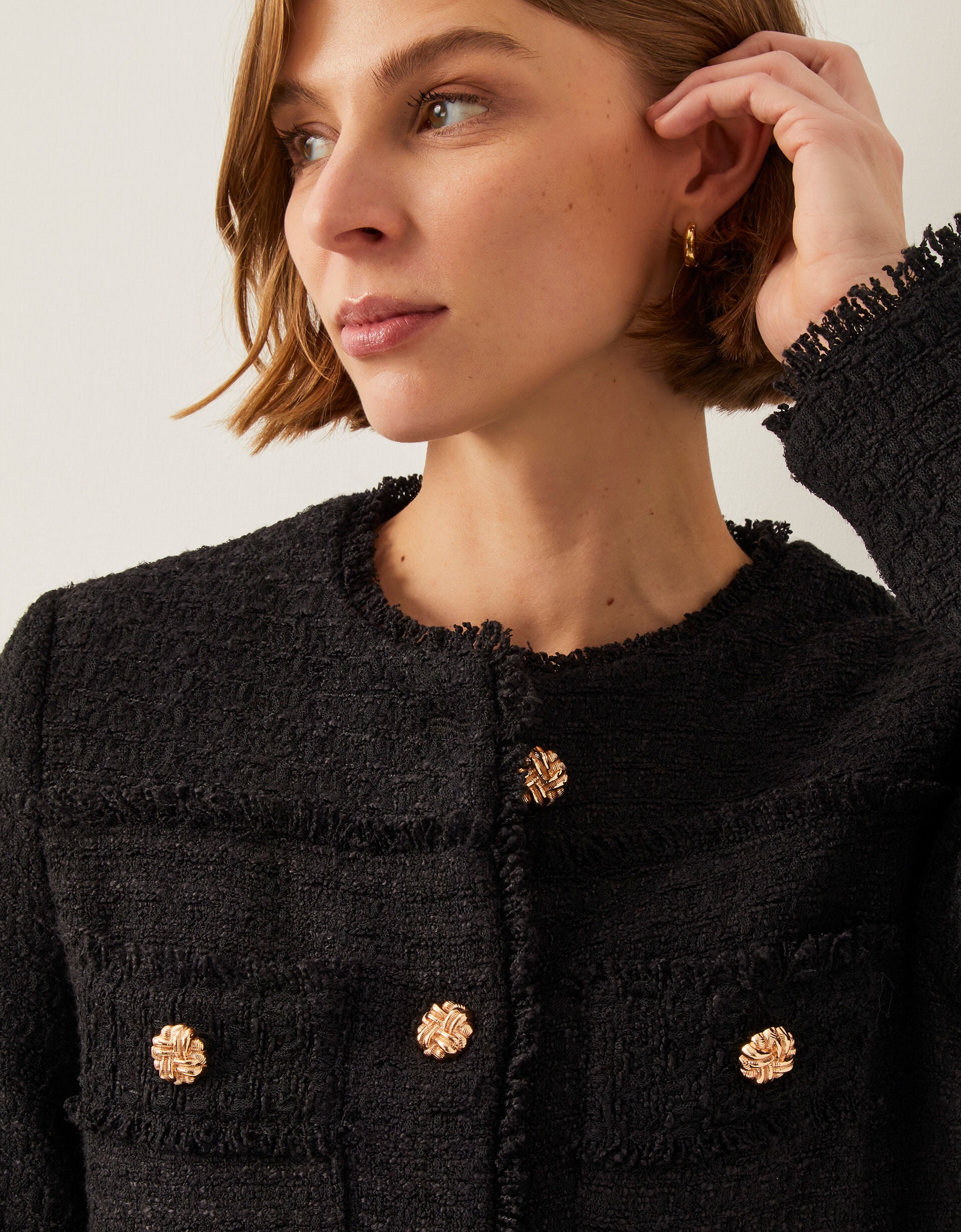 Harriet Tweed Jacket Black