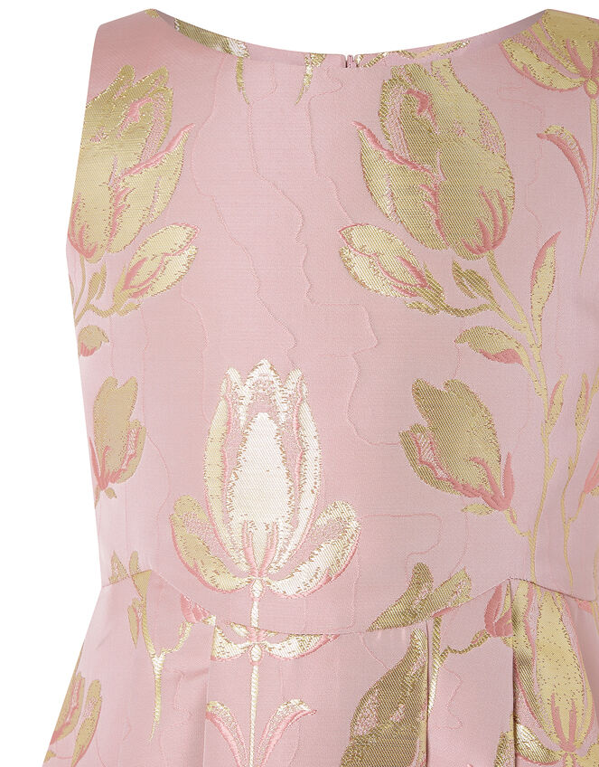 Tulip Jacquard Occasion Dress, Pink (PINK), large