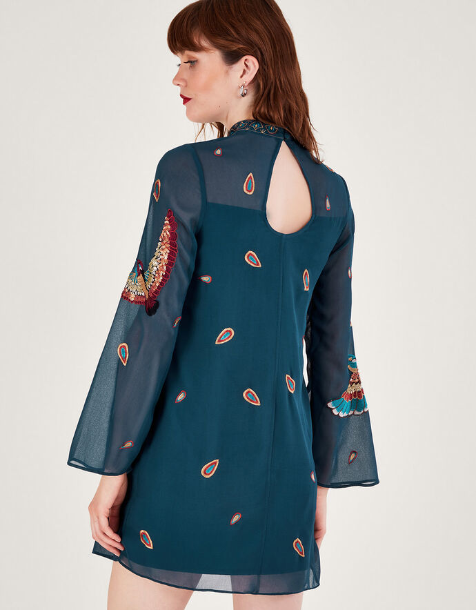 Baylie Embellished Tunic Dress Teal | Evening Dresses | Monsoon UK.