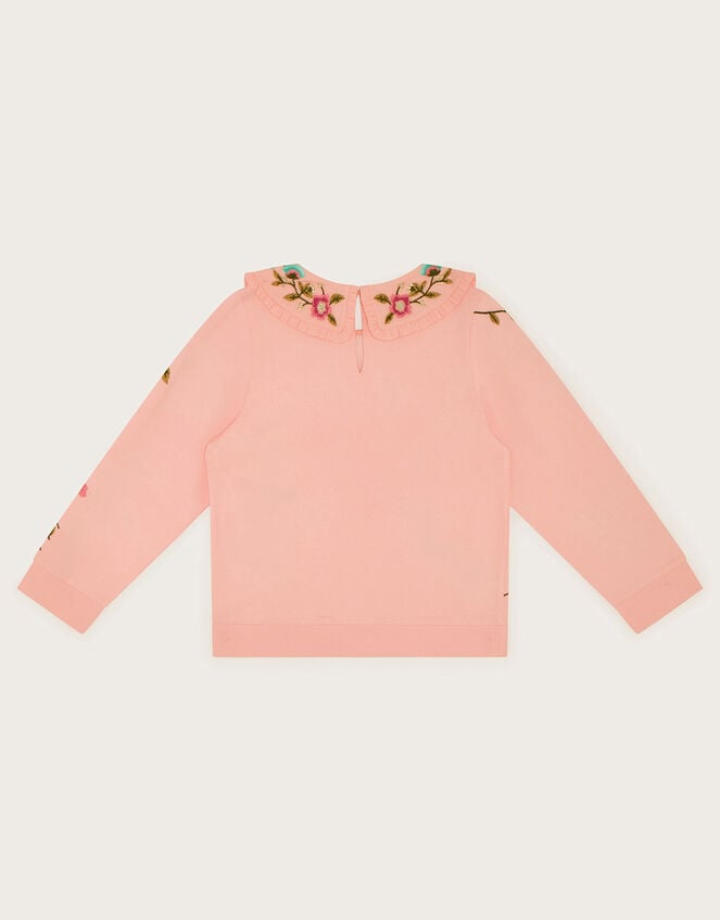 Embroidered Jersey Top, Pink (PINK), large