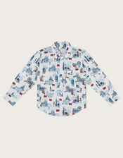 London Print Shirt, Ivory (IVORY), large