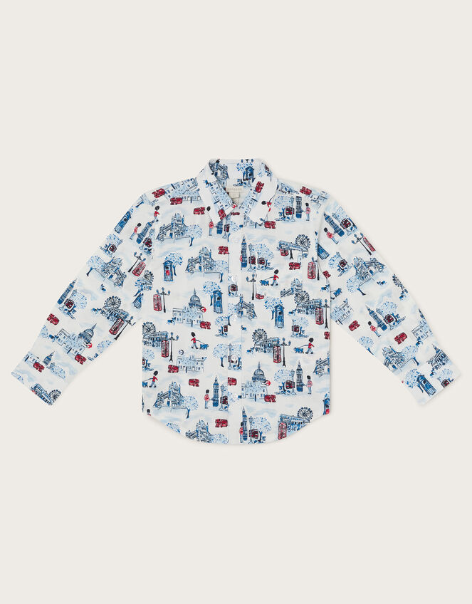 London Print Shirt, Ivory (IVORY), large