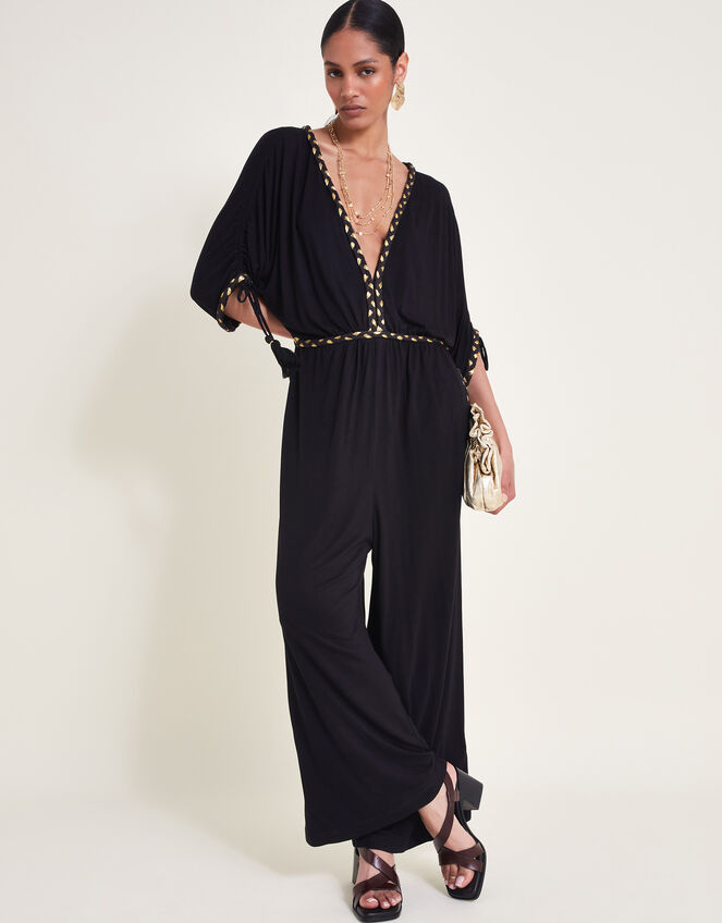 Eden Jersey Jumpsuit, Black (BLACK), large
