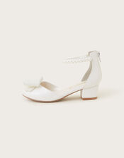 Pearly Bow Two-Part Heels, Ivory (IVORY), large