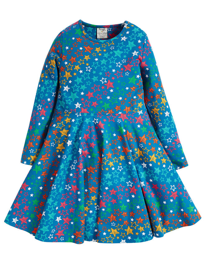 Frugi Sofia Skater Dress, Blue (BLUE), large