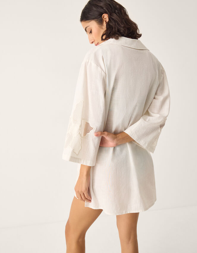Joanna Cutwork Beach Shirt Ivory