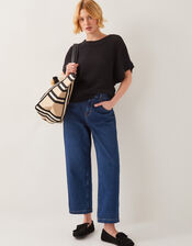 Sofie Slouchy Short Sleeve Jumper, Black (BLACK), large