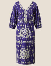 Premium Embroidered Maxi Dress, Blue (BLUE), large