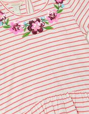 Jersey Stripe Applique Flower Set, Red (RED), large