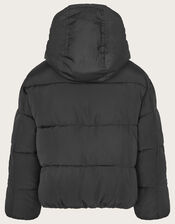 Short Puffer Jacket , Black (BLACK), large