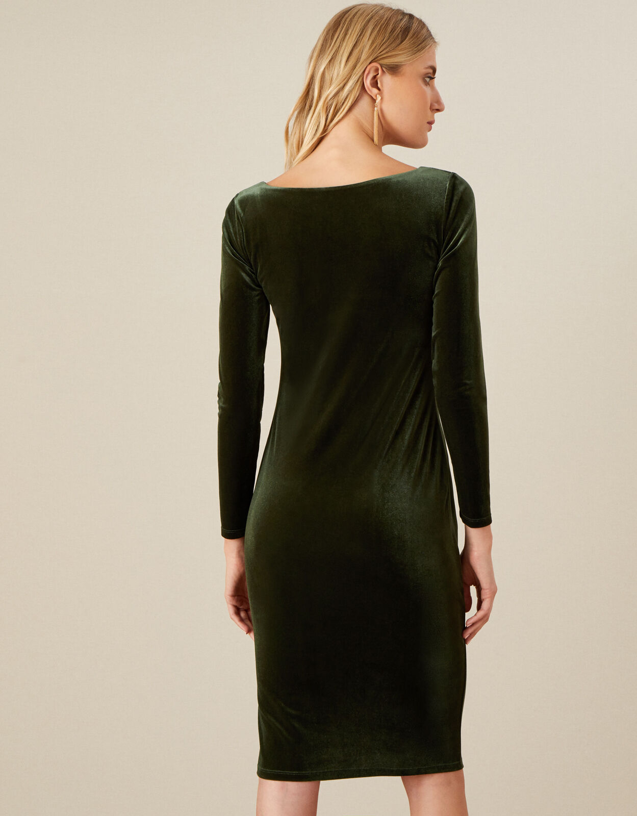 Catriona Velvet Shift Dress Green