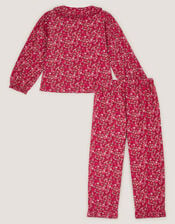 Floral Print Long Pyjamas Set , Pink (PINK), large