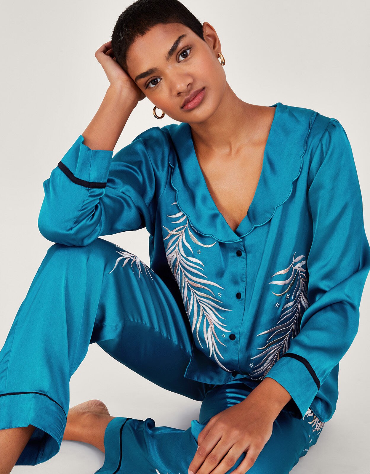 Teal pajama set hot sale