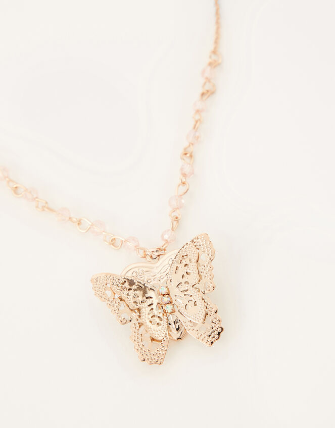 Flutter Butterfly Locket Necklace , , large