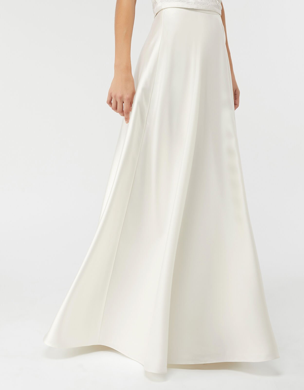Ivory satin on sale skirt uk