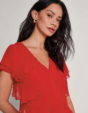Renata Ruffle Maxi Dress, Red (RED), large