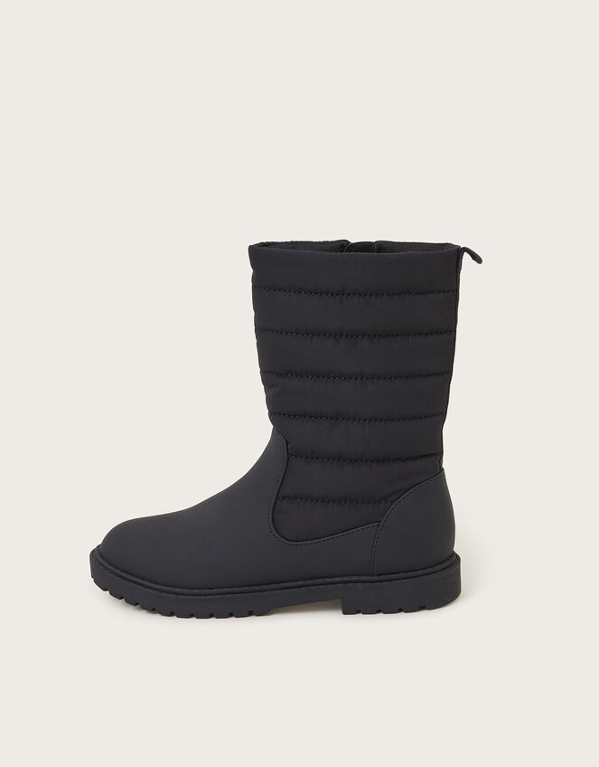 Quilted Chelsea Boots, Black (BLACK), large