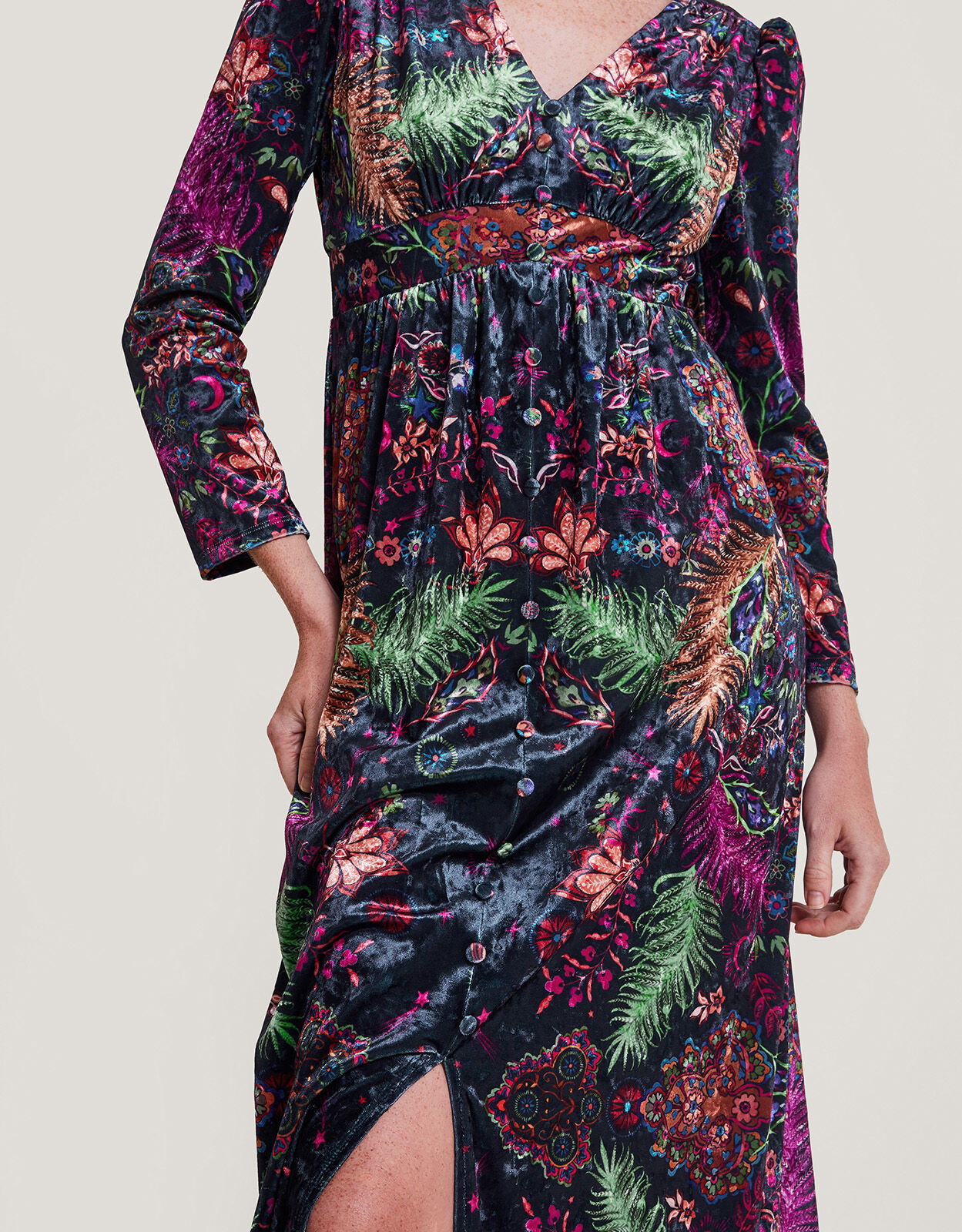 Arden Velvet Maxi Dress Blue