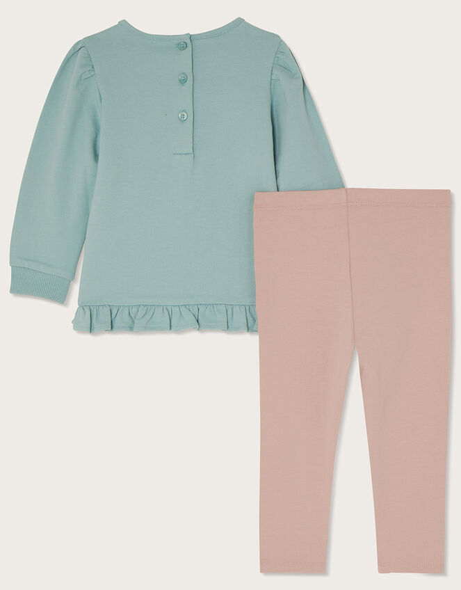 Baby Bunny Sweat Top and Leggings Set, Teal (TEAL), large