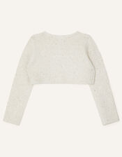 Sequin Cardigan, Ivory (IVORY), large
