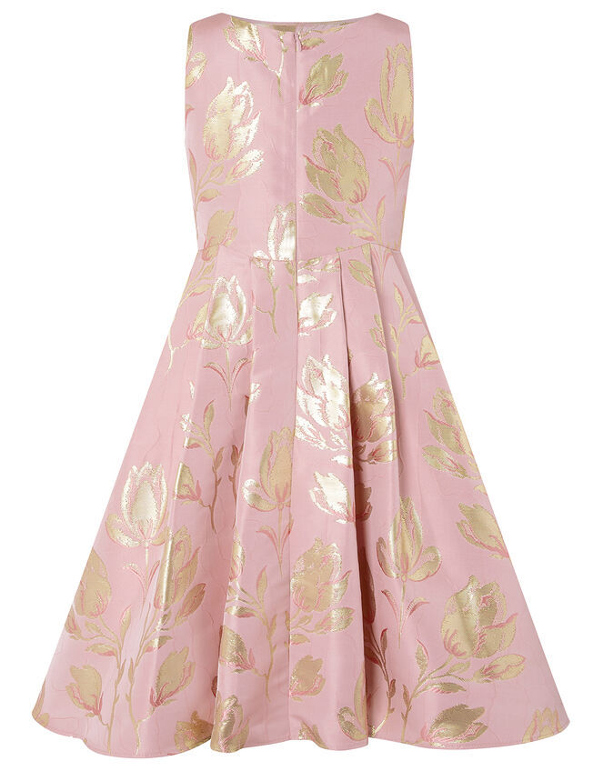Tulip Jacquard Occasion Dress, Pink (PINK), large