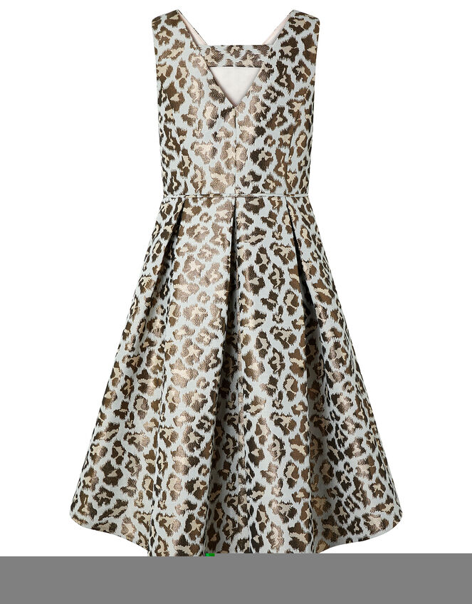 Margot Metallic Animal Print Dress, Multi (MULTI), large