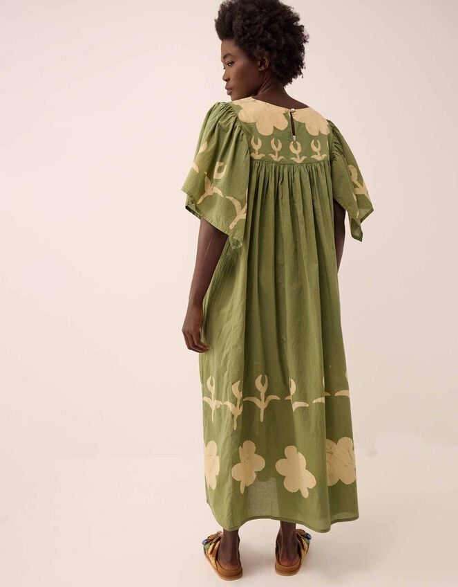 East Trixie Batik Printed Florals Dress, Green (GREEN), large